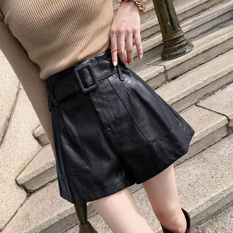 Versatile High-waisted Leather Pants For Women