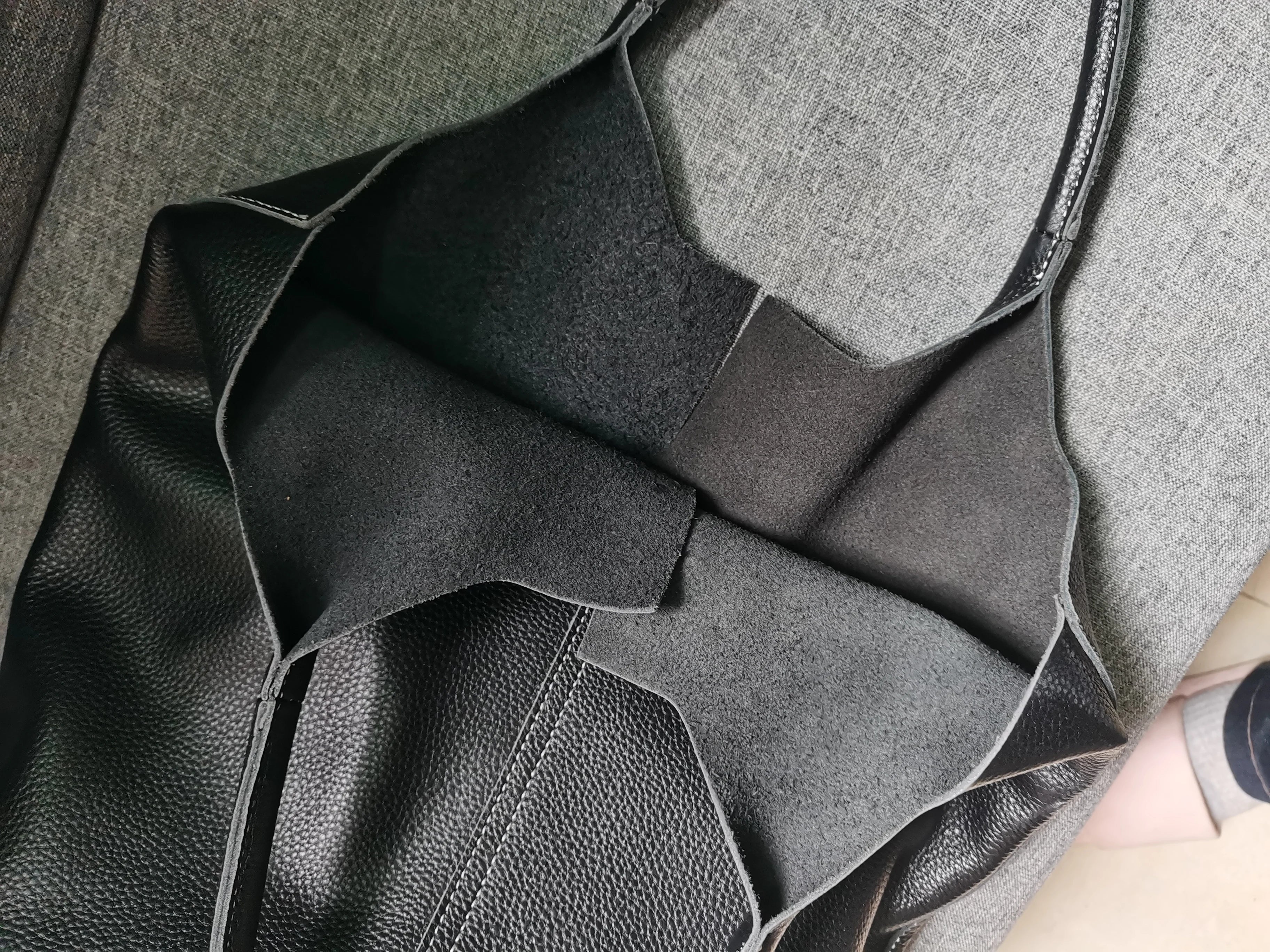 Ladies Soft Cowhide Tote Shoulder Handbag