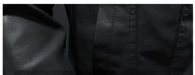 Men's Lapel Leather Jacket Autumn