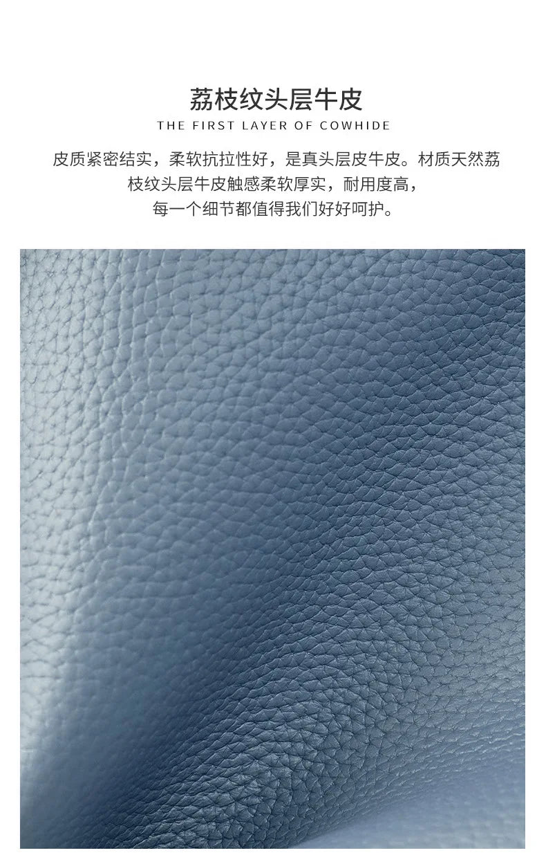 Ladies Soft Cowhide Tote Shoulder Handbag