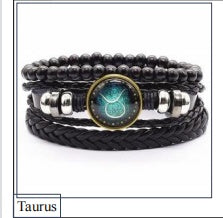 Vintage Braided Leather Cord Set Bracelet